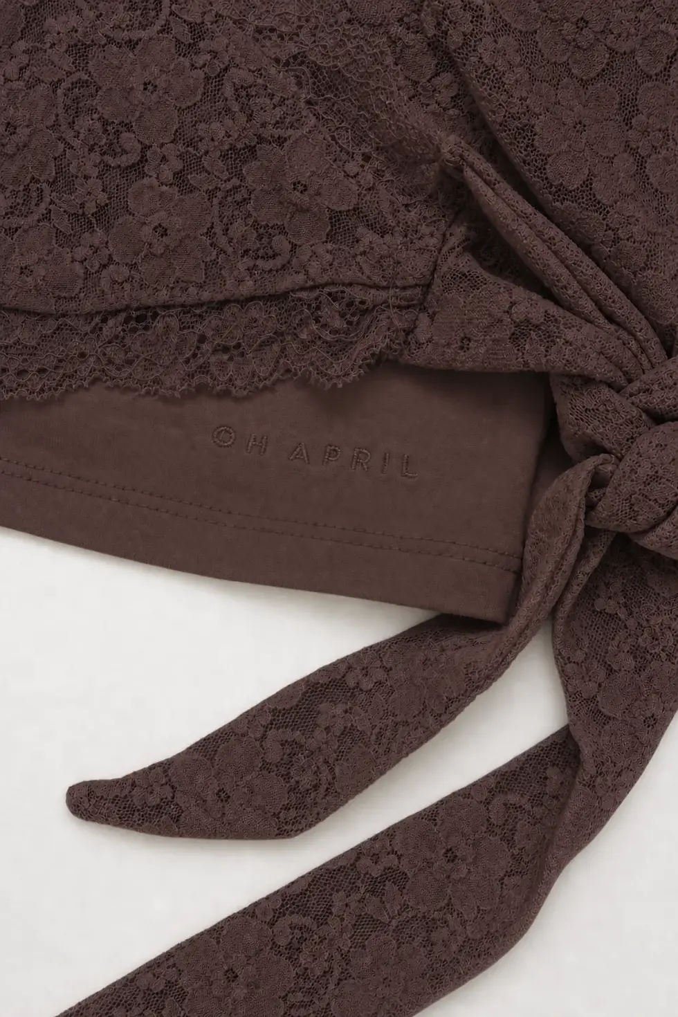 Miniaturbild: Oh April Sylva Lace Wrap Cardigan Dark Brown