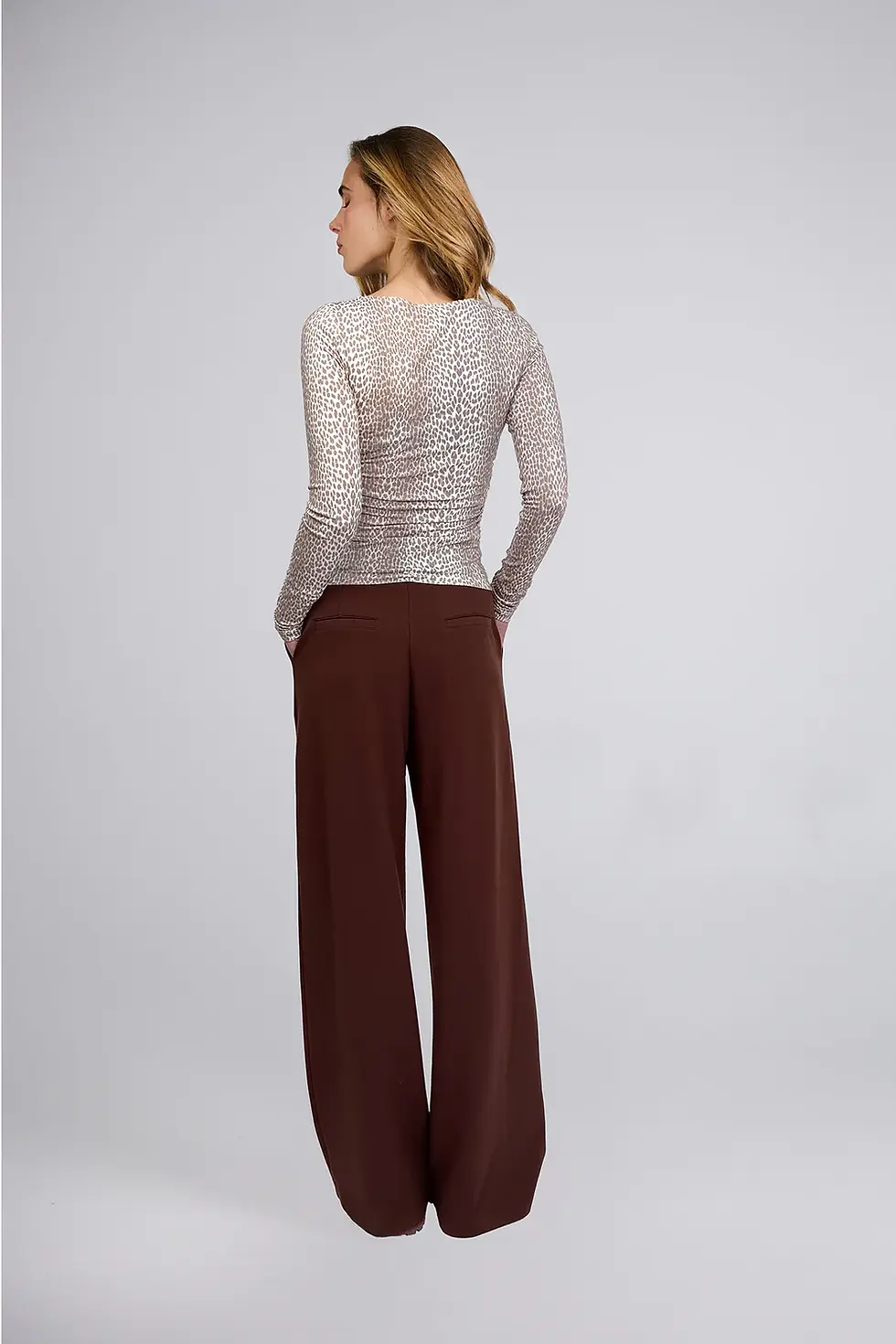 Miniaturbild: Oh April Miri Wide Leg Pants Cocoa Dust
