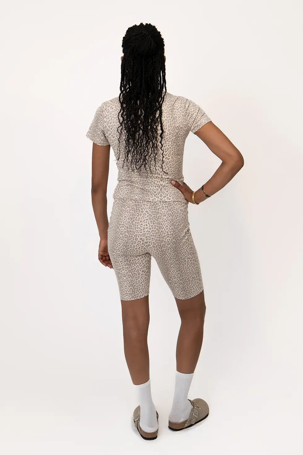 Miniaturbild: Oh April Kalina Slim Fit T-Shirt Micro Leo Beige