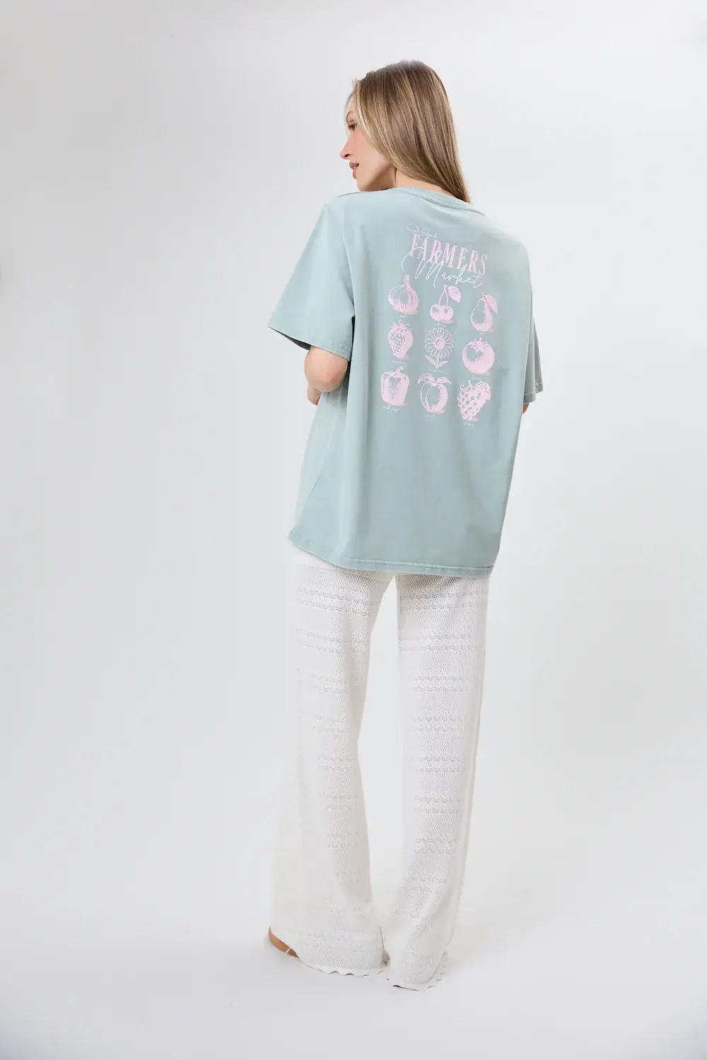Oh April BF T-Shirt Farmers Market Sage Acid