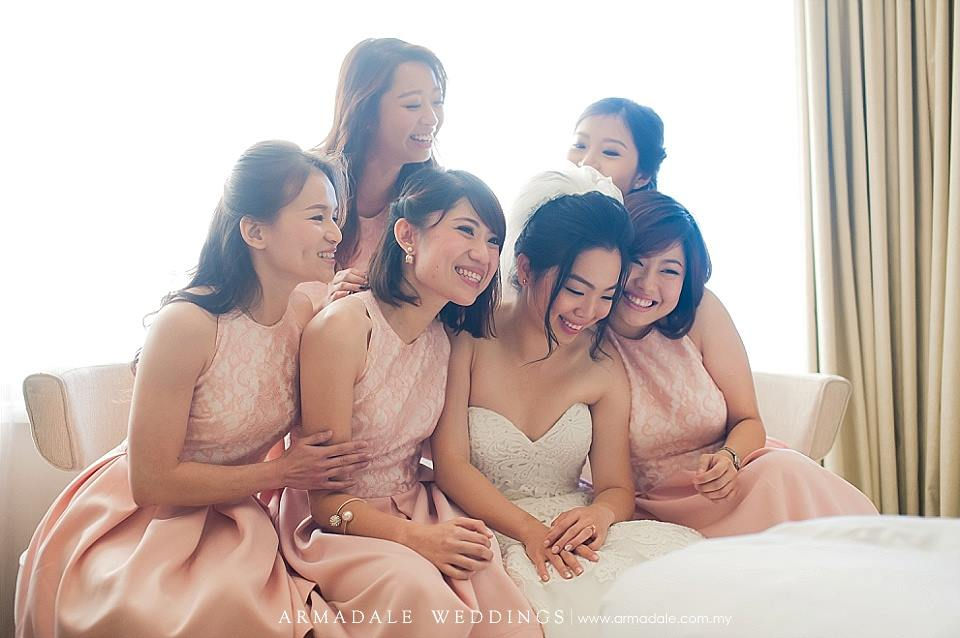 bride with bridesmaids
