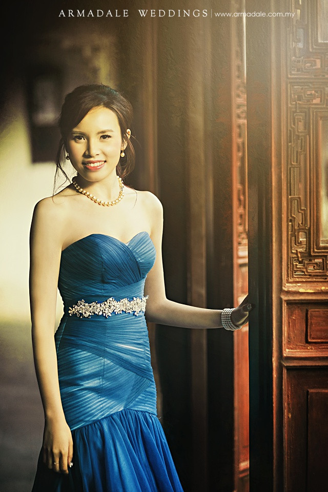 navy blue gown