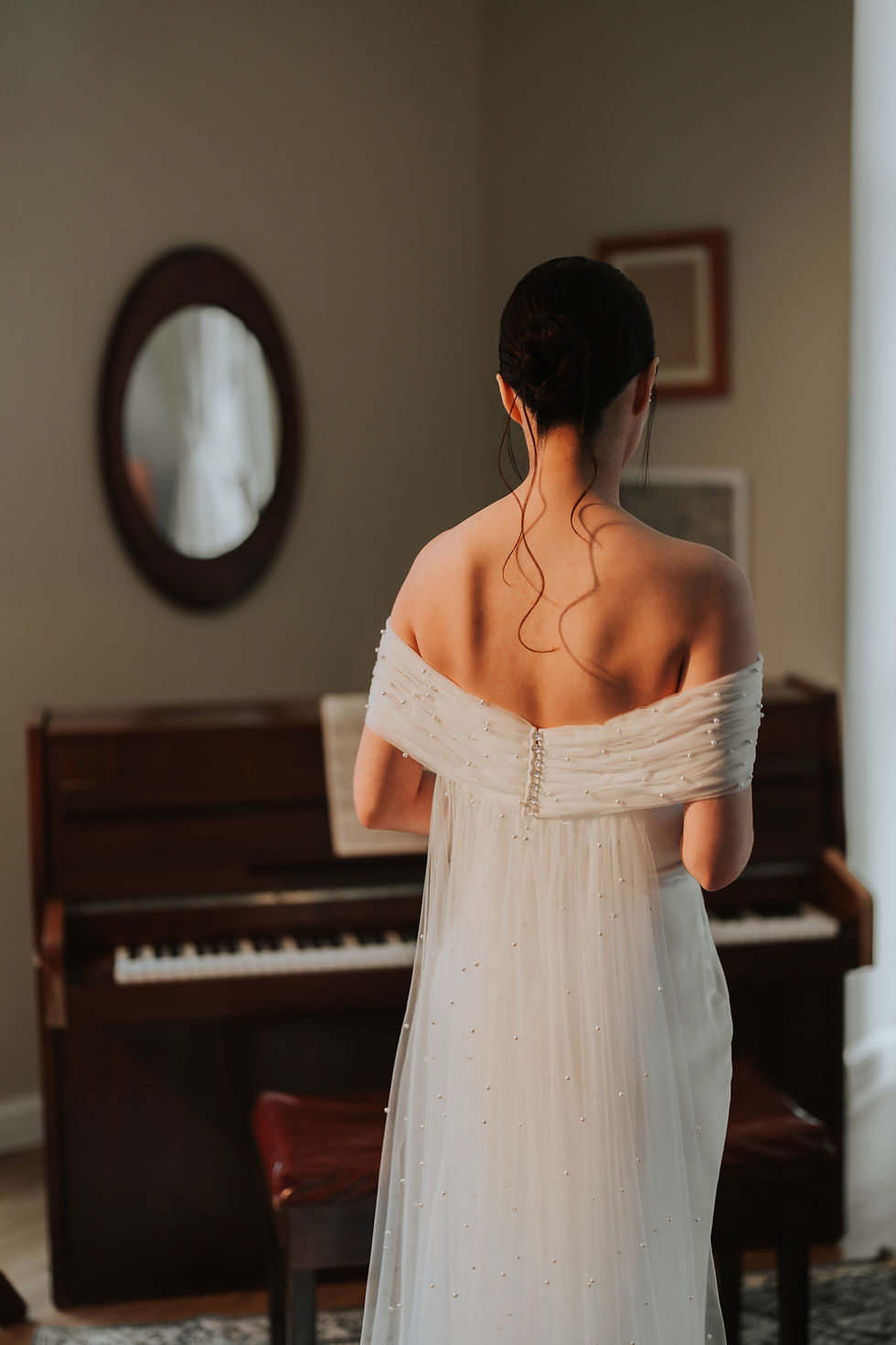 A graceful pre-wedding session featuring a modest Satin Mermaid gown from Armadale Wedding Gowns — simple, elegant, and timeless.