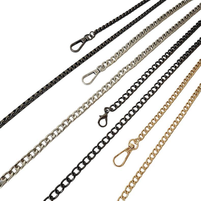 Thumbnail: Metal Bag Chain With Woven Shoulder Strap For DIY