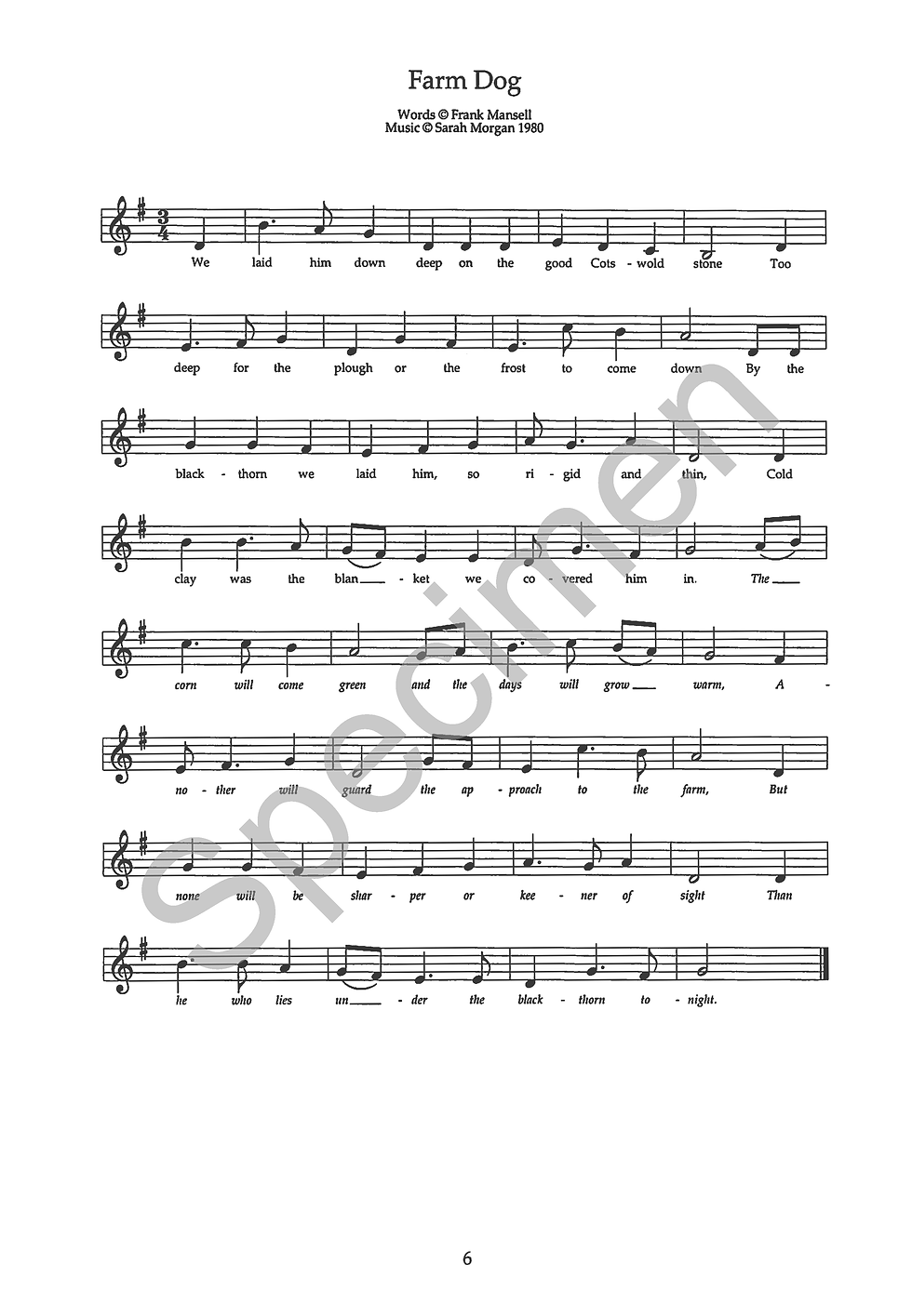 Thumbnail: Put the Stars to Flight - a songbook by Sarah Morgan [P]