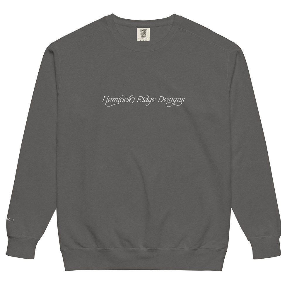Thumbnail: Hemlock Embroidered Unisex Comfort Colors Crewneck