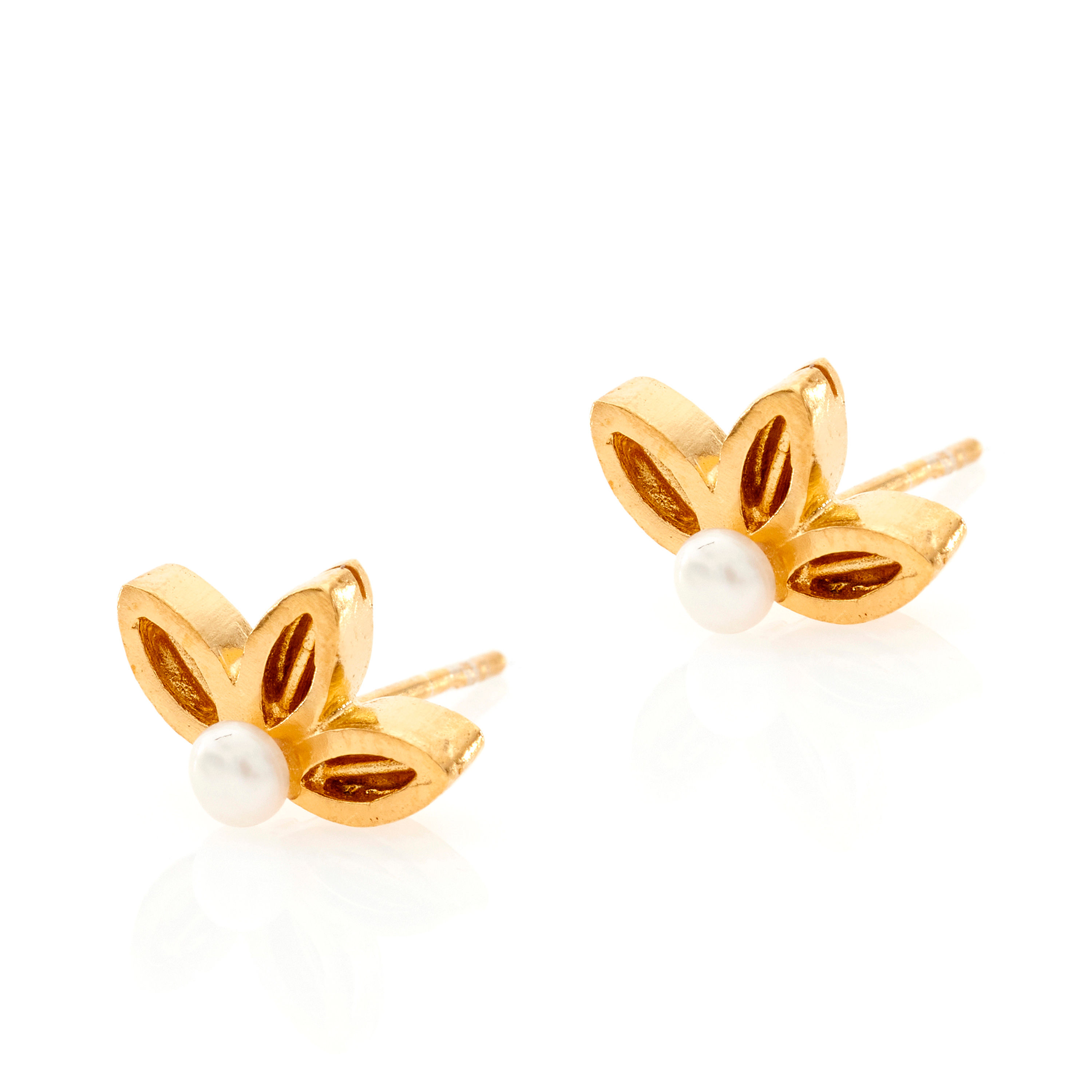 AGIRDA - Handmade 925 silver Gold plated in 24k earrings