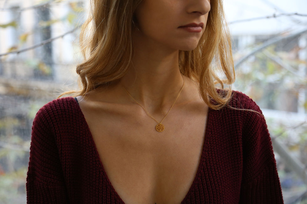 Thumbnail: LACE - Sterling silver 925 Gold plated in 24k chain