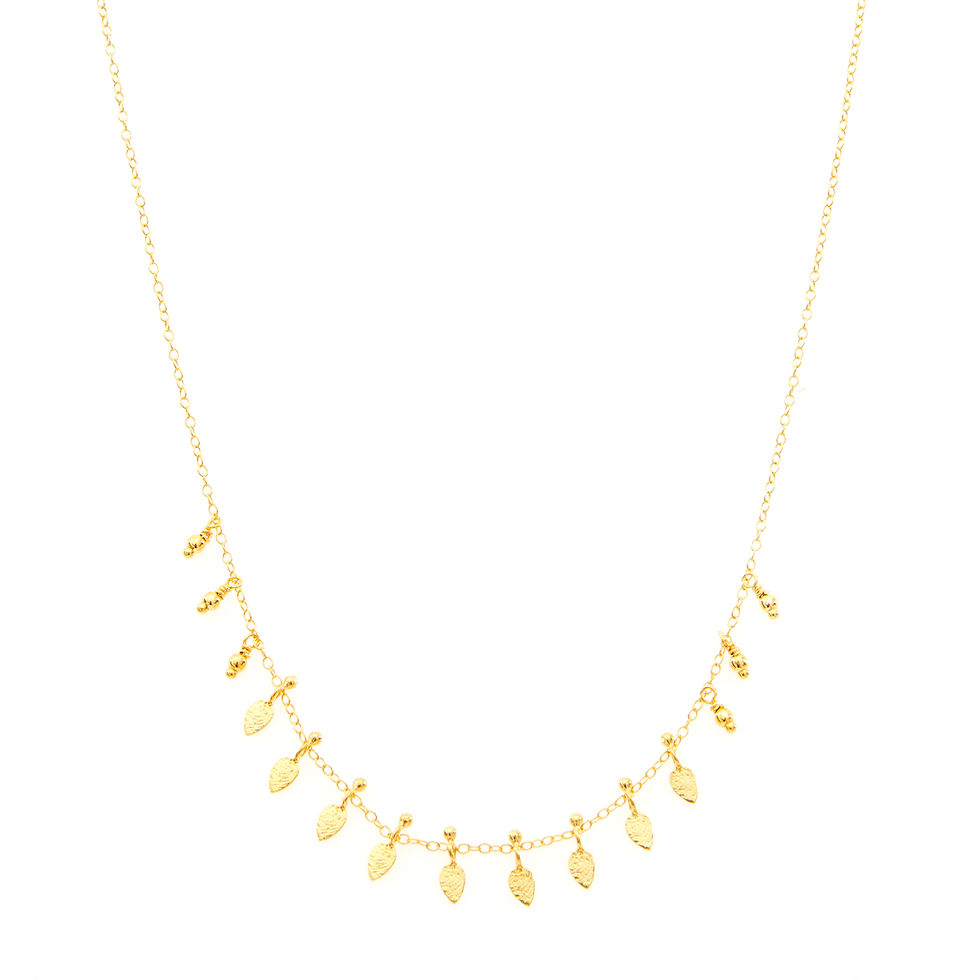 YASMINE - Sterling silver 925 Gold plated in 24k chain necklace