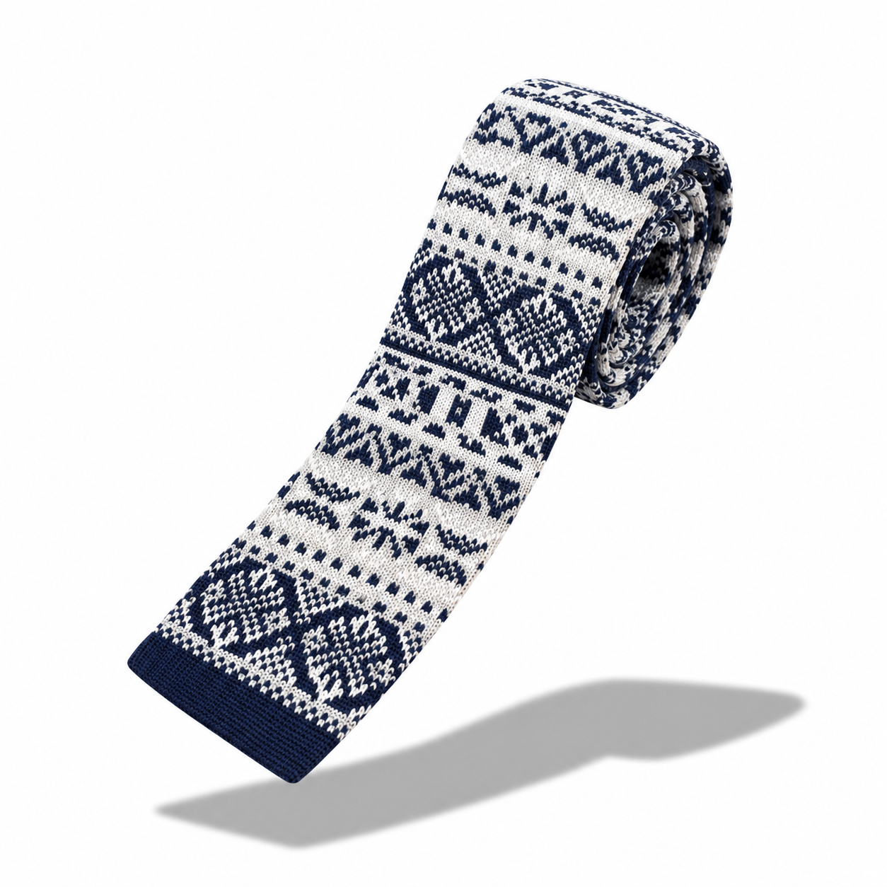 RB Tie 8 - Navy & White