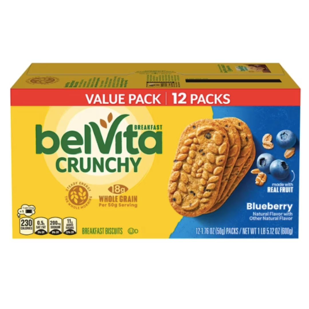 belVita Crunchy Blueberry Biscuits