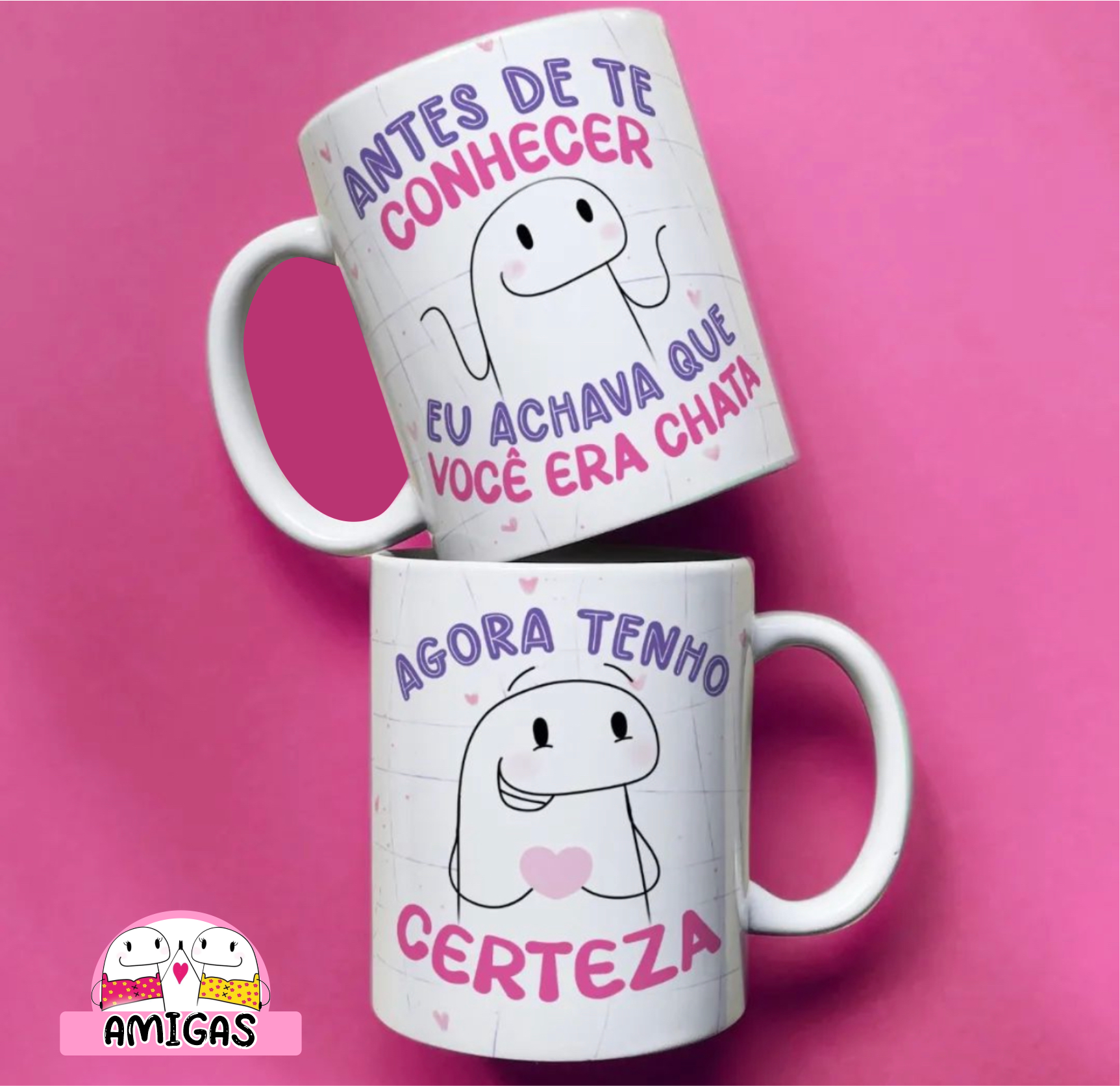 Caneca de cerâmica - Amigas FLORK - CHATA (unidade)
