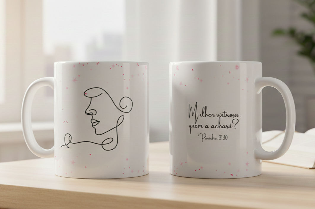 Caneca Mulher Virtuosa – Provérbios 31:10