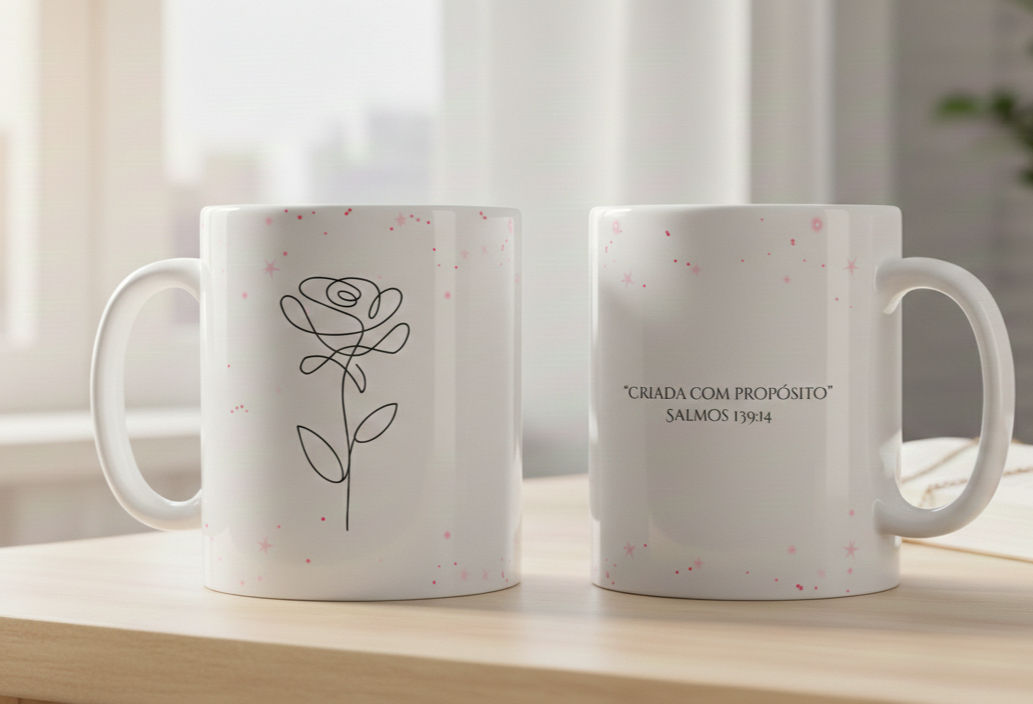 Caneca Criada com Propósito – Salmos 139:14
