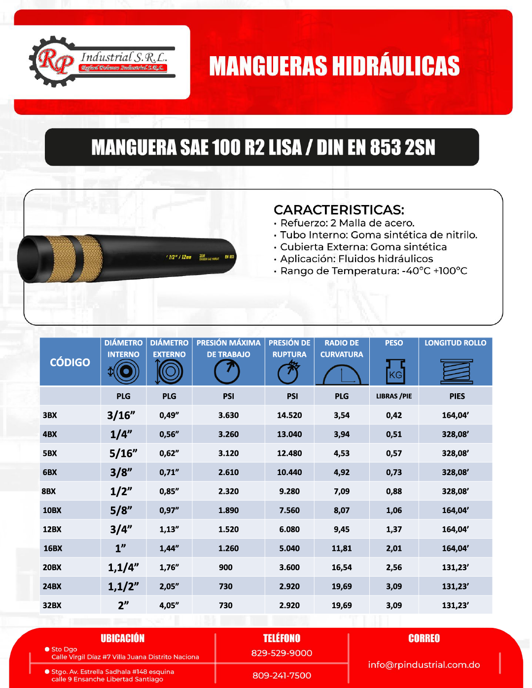 MANGUERA SAE 100R2 LISA