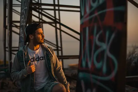 Iñaki in a very urban photoshoot