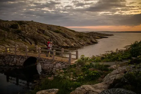 Beautiful sunrise after spending a night in Galterö