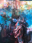 The Ecstasy of Saint Teresa - abstract figurative painting inspired by historical paintings