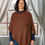Thumbnail: Chocolate Brown Women's Poncho, Merino Wool Knitted Poncho.
