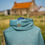 Thumbnail: Highland Merino Silk Asymmetric Poncho - blue melange