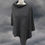 Thumbnail: Merino Wool Women's Poncho, Storm Grey Knitted Poncho.