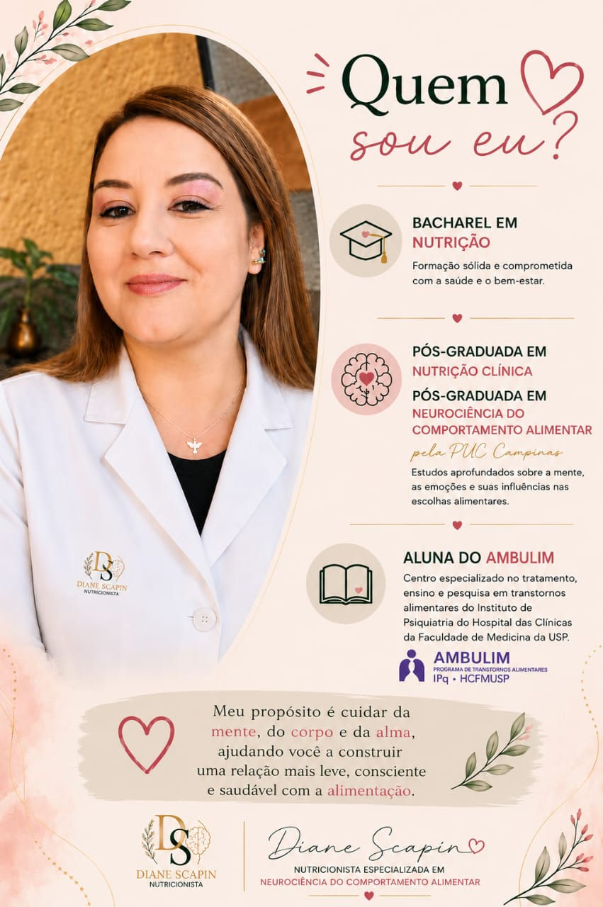 Foto profissional da nutricionista Dai Scapin em fundo claro