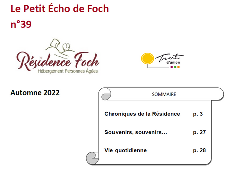 6 mois de vie à la Résidence