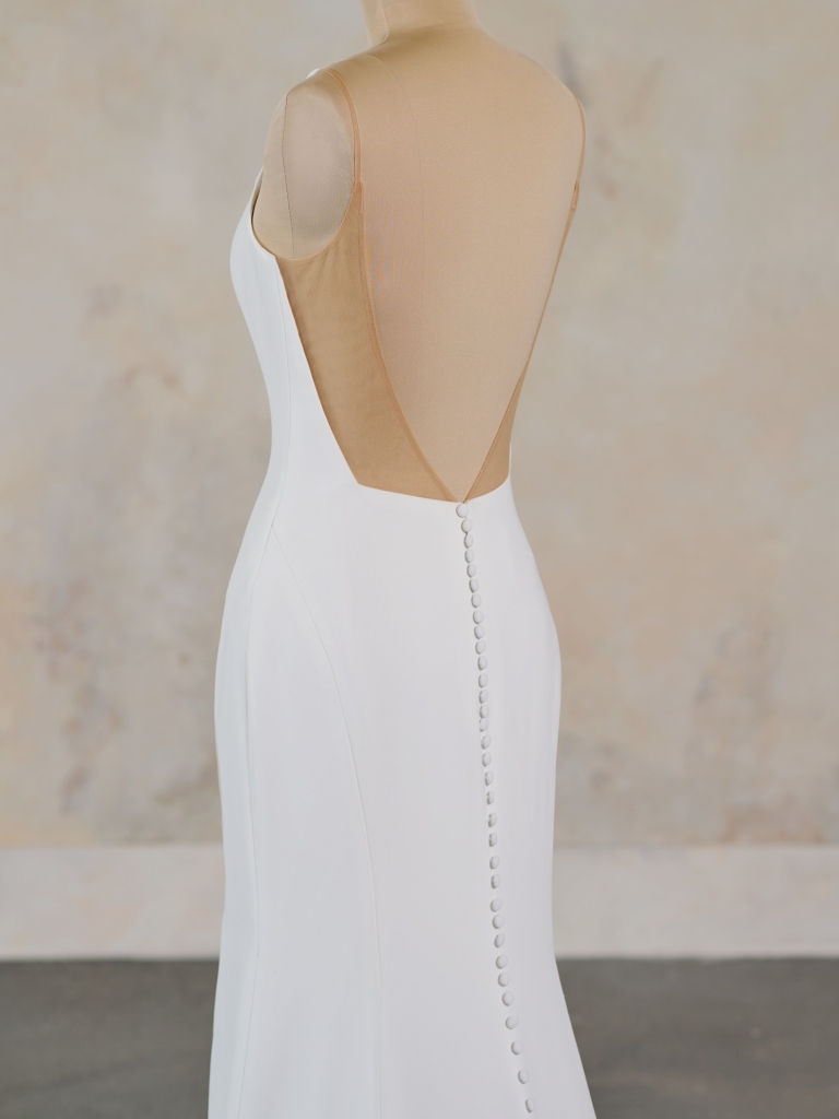 Thumbnail: Close up of the back of Hope by Rebecca Ingram showing low back and button details