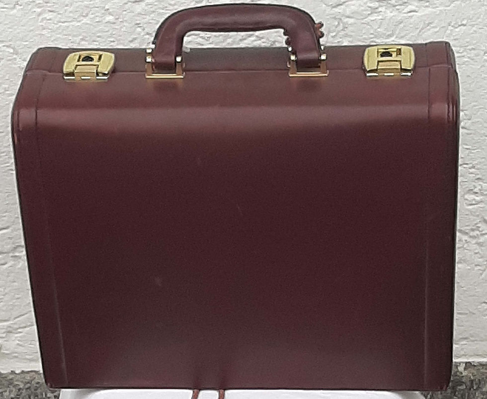 Musterkoffer Sandoz Leder braun
