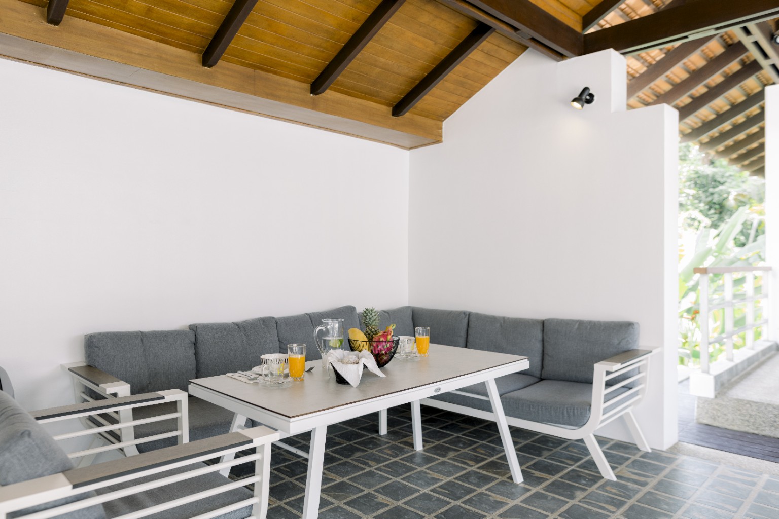 Outdoor dining area