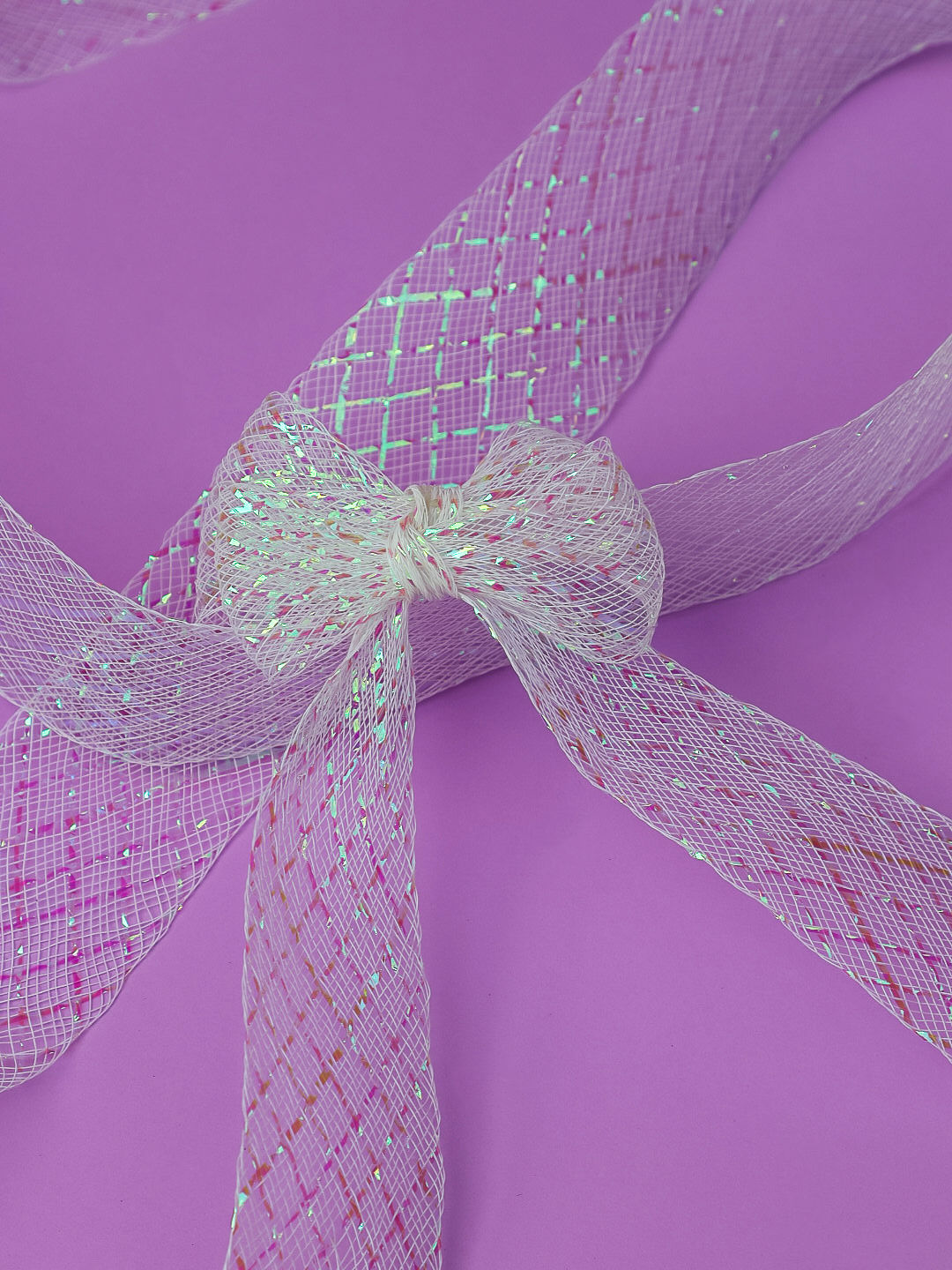 Metallic Stripe Organza Ribbon
