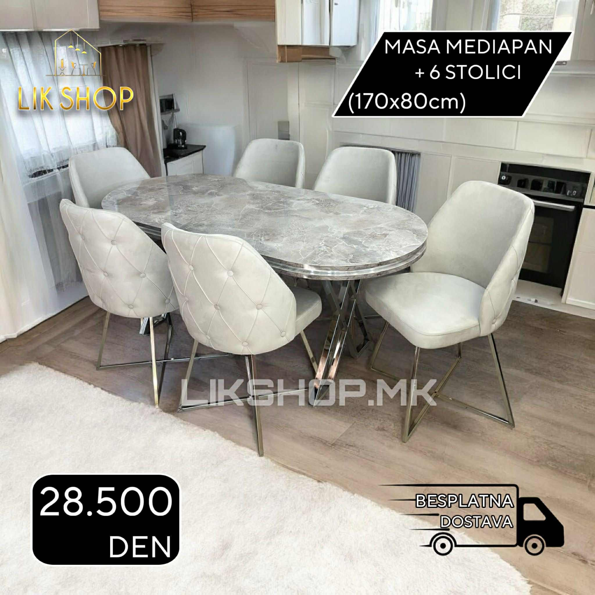 LUXURY MASA SO 6 STOLICI