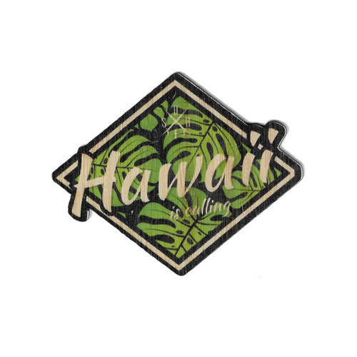 Hawaii Tropical Bamboo Wood Stickers