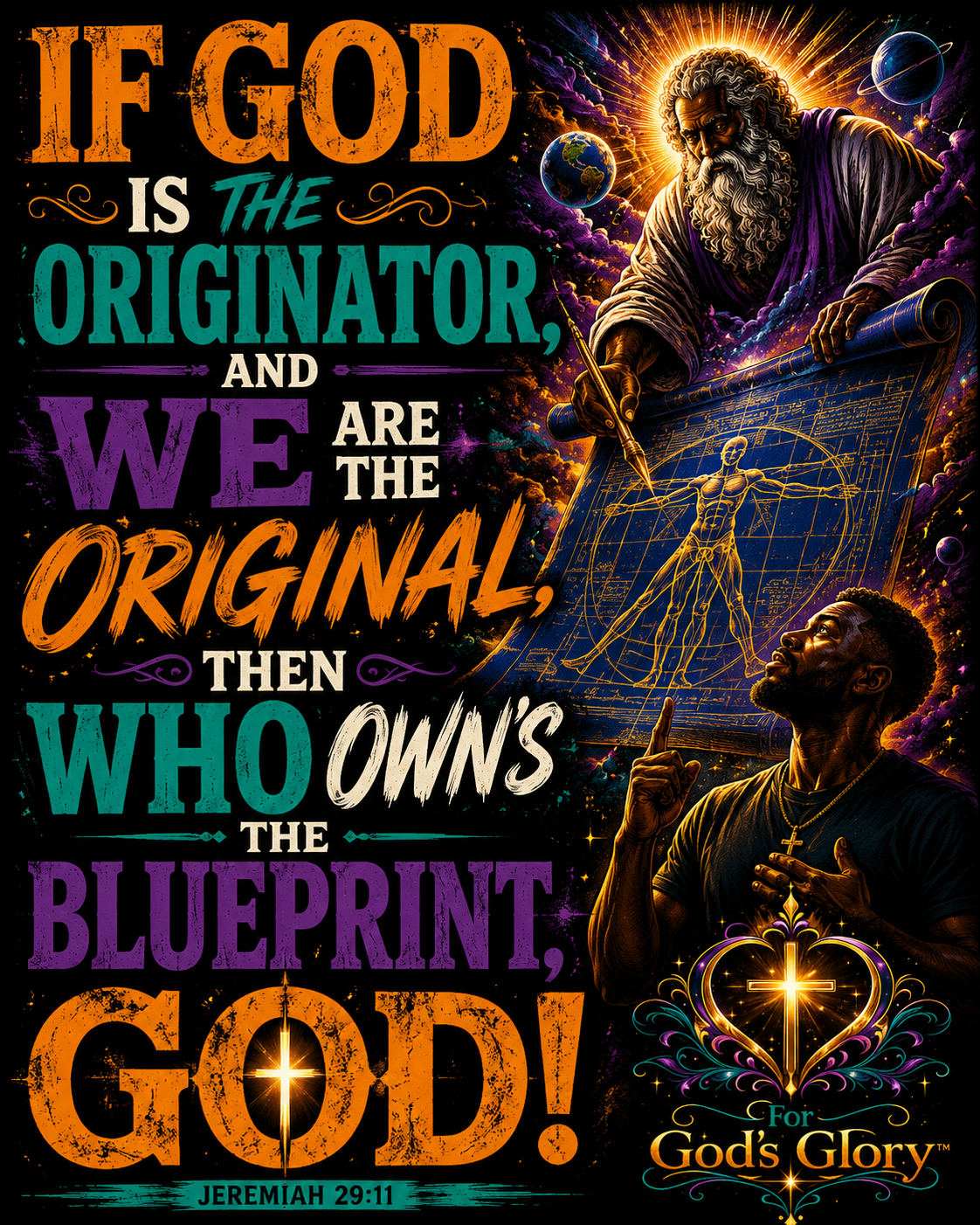Personal Quotes From God - God Is The Originator - T-Shirt