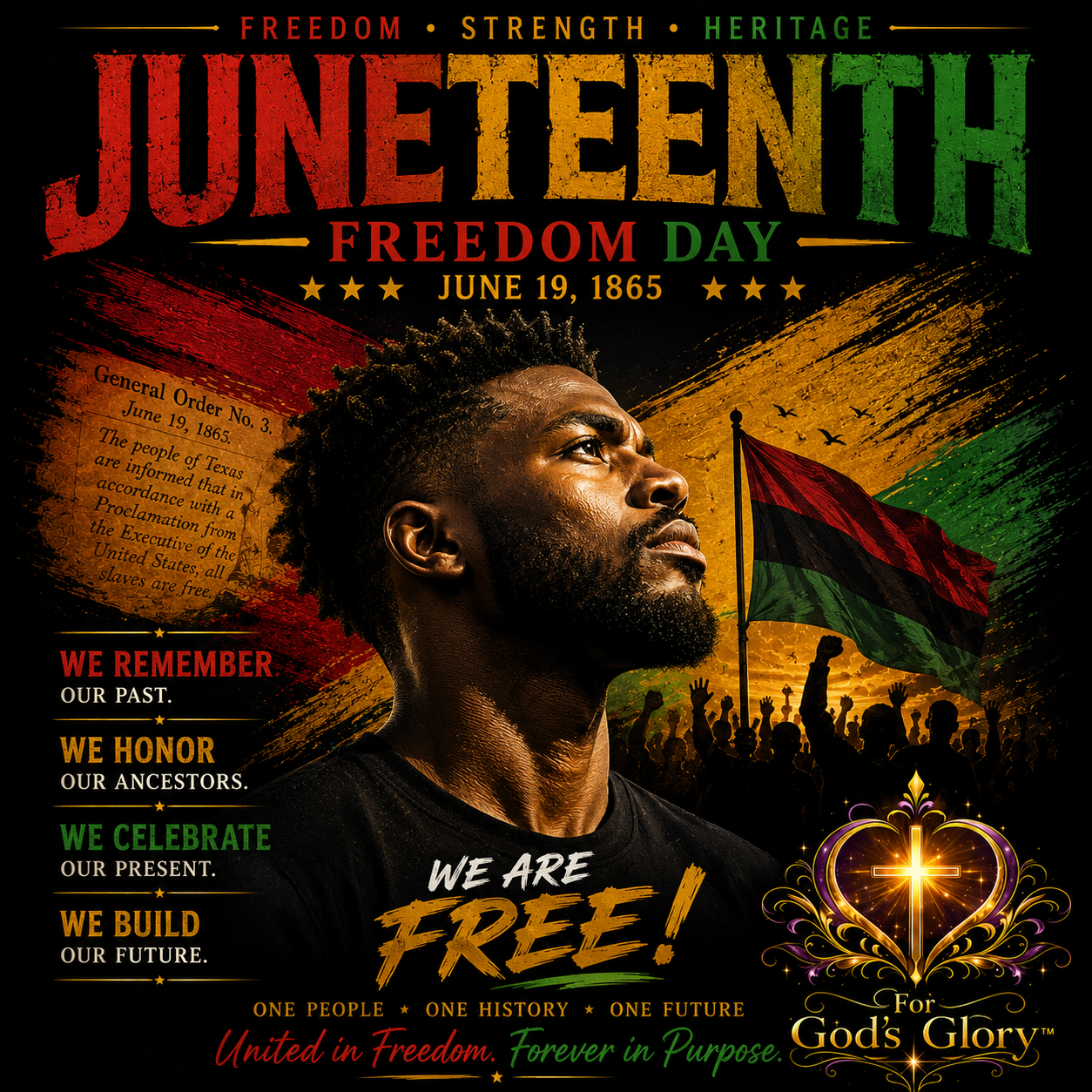 Juneteenth Male 4 - T-Shirts