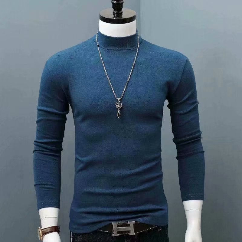 Thumbnail: 2023 new Man Thermal Turtleneck Casual Sleepwear Shirt S-2XL Sleeve Long Slim Co