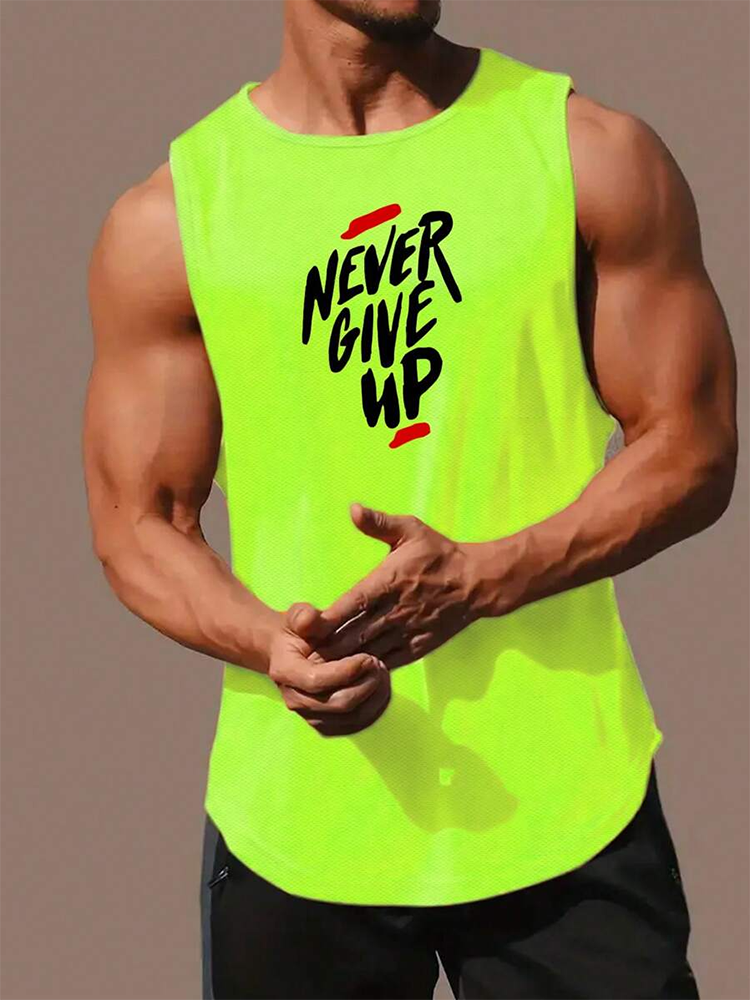 Thumbnail: Summer Daily Exercise Men's Tank Top Outdoor Sports Running Fitness Men's Sleeve