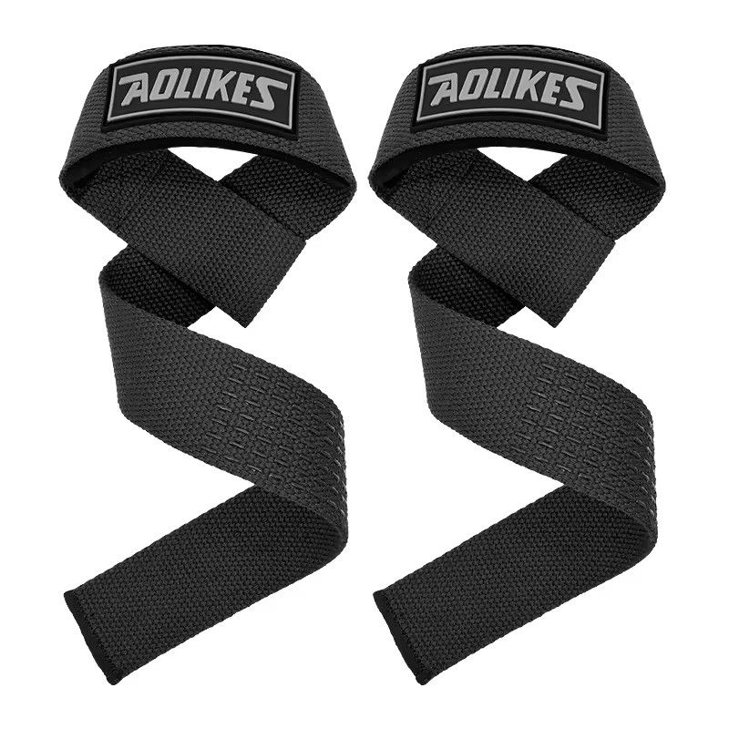 Thumbnail: AOLIKES Weightlifting Wrist Straps Strength Training Adjustable Non-slip Gym Fit