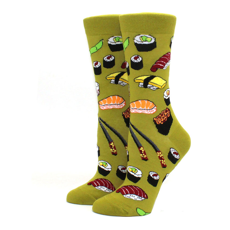 Thumbnail: Women Happy Funny Socks With Print Fruit food Art Cute Winter Socks With Avocado