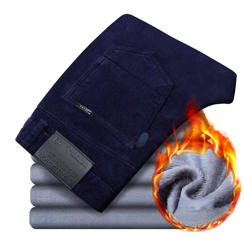 Thumbnail: 2024 Winter New Men's Corduroy Warm Casual Pants Classic Style Business Fashion 