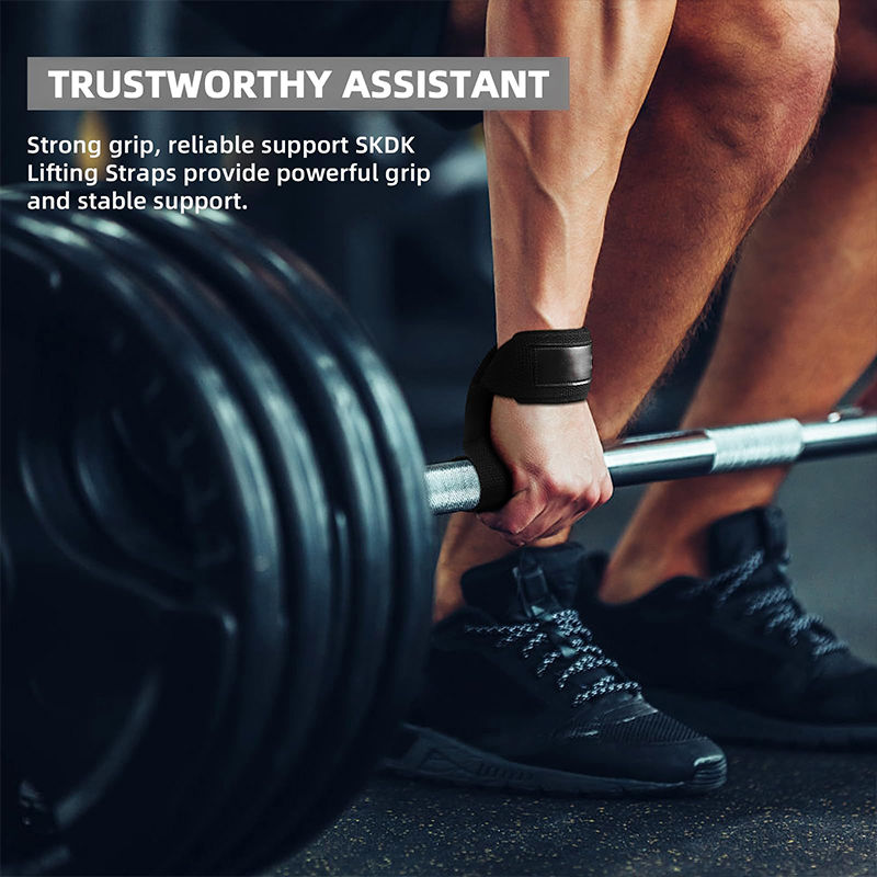 Thumbnail: Weightlifting Wrist Straps Strength Training Adjustable Non-slip Gym Fitness Lif