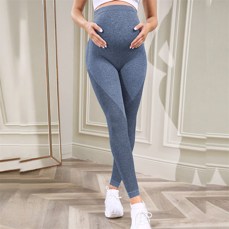Thumbnail: Pregnant Women Leggings Long Pants Maternity Sports Gym High Waist Pants Belly S