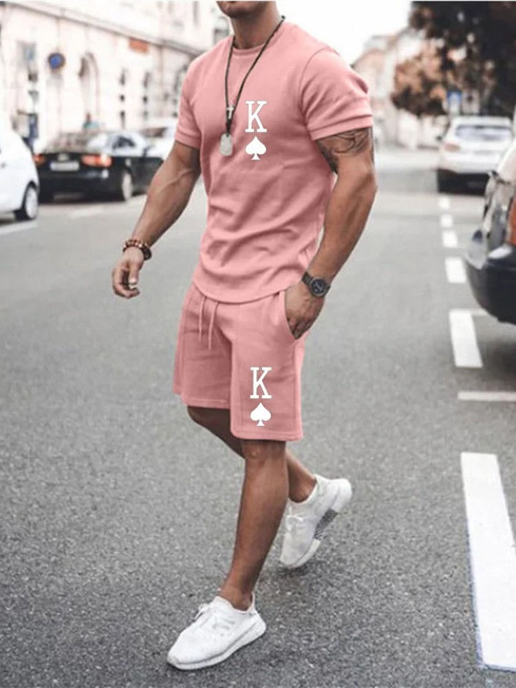 Thumbnail: Daily Outdoor Beach Shorts Street Urban Fashion T-shirt Summer 3D Print Men's Se