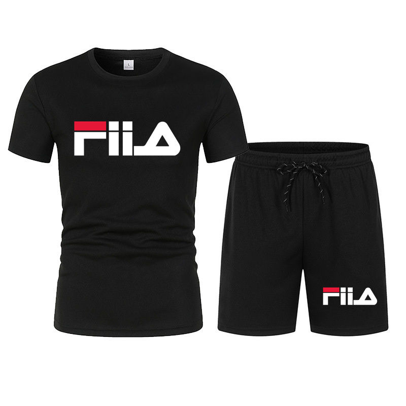 Thumbnail: Summer Fashion Casual Men's Quick-Drying Sportswear Set Mesh Breathable Short-Sl