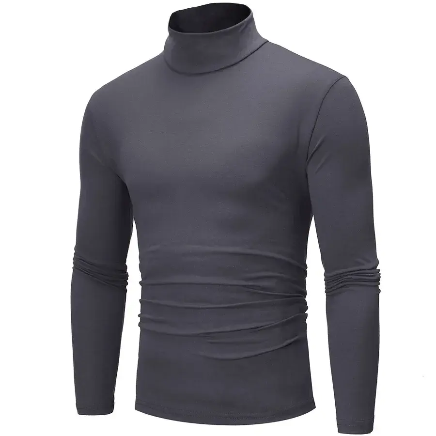 Thumbnail: Spring Autumn Thin Men Pullovers Sweaters Turtleneck Knitted Sweater For Men Cot
