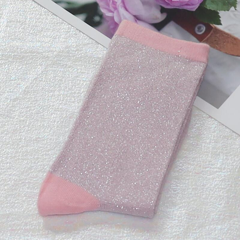 Thumbnail: 29 colors Fashion sexy shiny socks Korean style Gold silver silk socks Luxury de