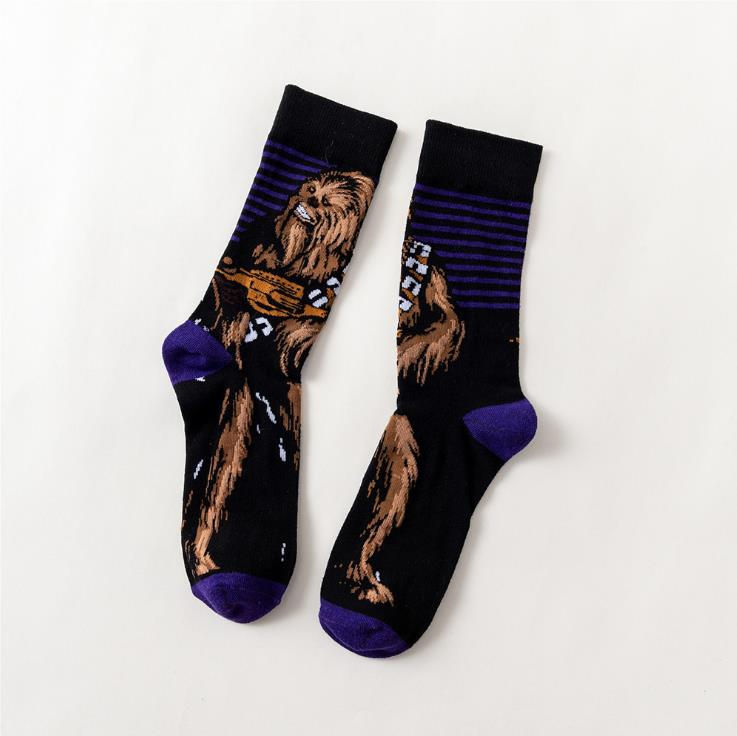Thumbnail: 1 Pair Anime Men socks Master Yoda R2-D2 Cosplay Socks Wookiee Jedi Knight Novel