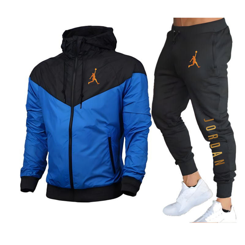 Thumbnail: Men's Athletic Windproof Sportswear Set, Jacket, And Pants, Gym Suit, Active co-