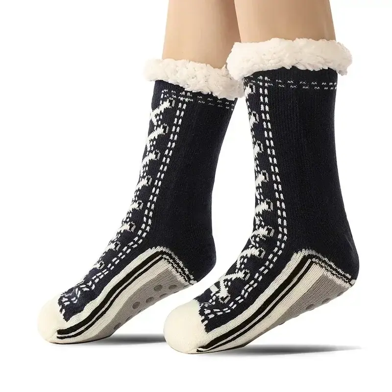 Thumbnail: Fuzzy Fluffy Sock Women Winter Christmas Gift Warm Plush Non slip Home Sleeping 