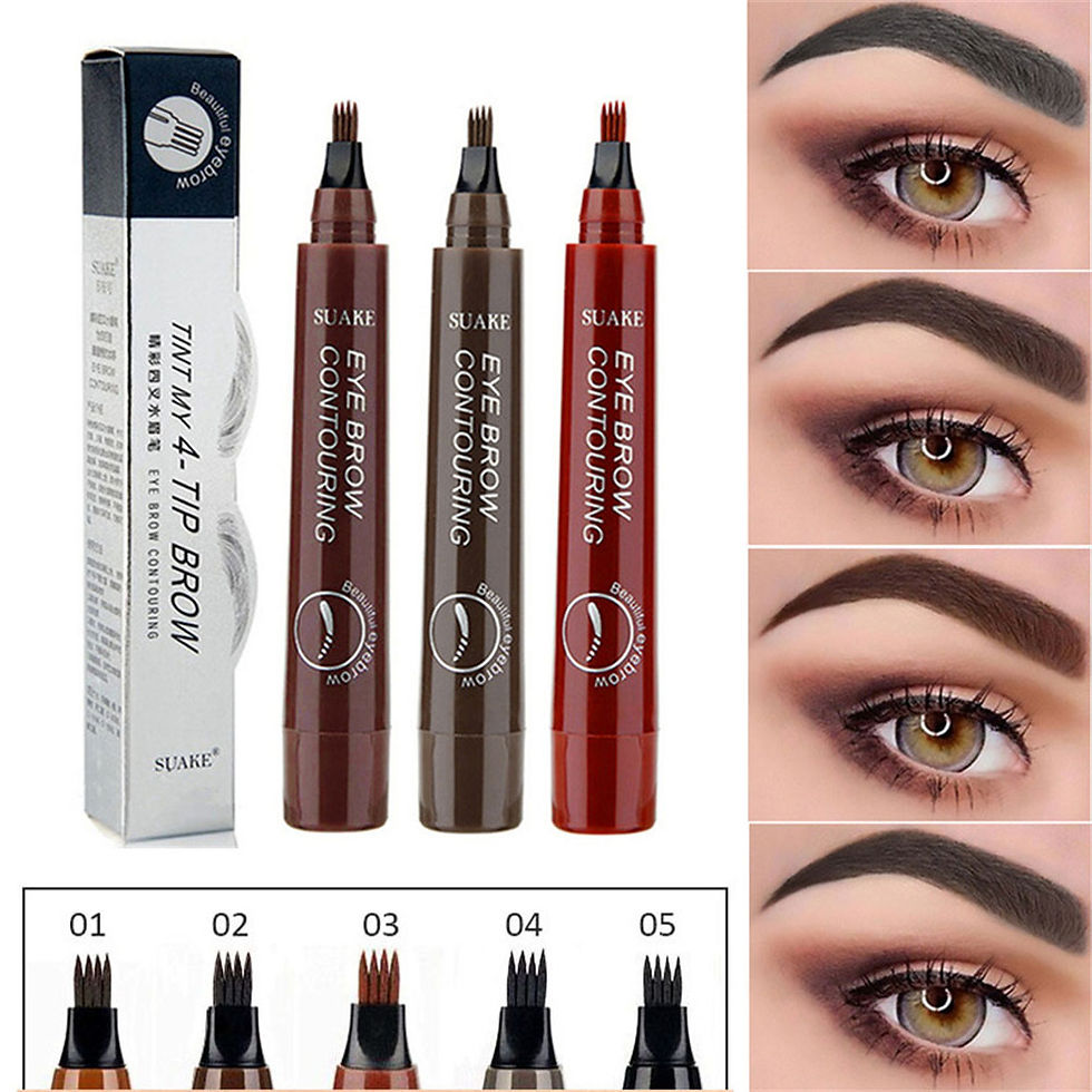 Thumbnail: 4 Forks 3D Liquid Eyebrow Pencil Lasting Waterproof Anti-Sweat Non-Fading Color 